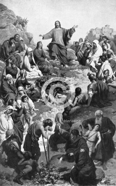 'The Sermon on the Mount', 1926.Artist: Christian Karl August Noack