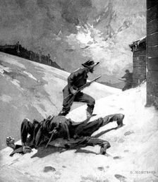 The Sergeant of the Guard: The next instant the...prisoner had the carbine, 1898. Creator: Unknown