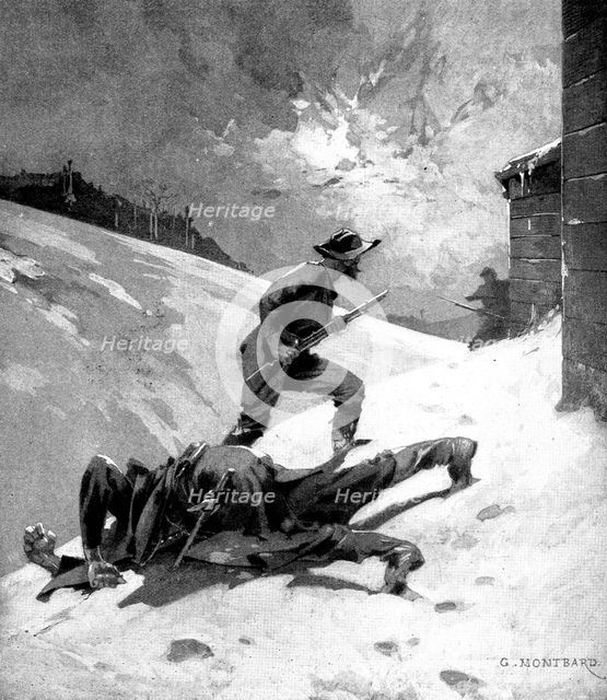 The Sergeant of the Guard: The next instant the...prisoner had the carbine, 1898. Creator: Unknown.
