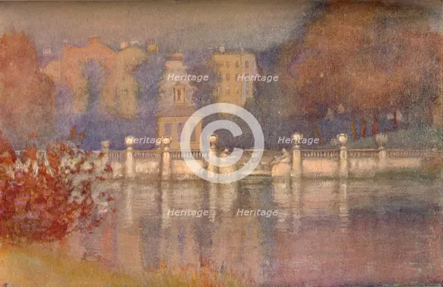 'The Serpentine, Hyde Park', c1911. Artist: Edward Louis Lawrenson.