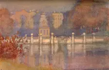 The Serpentine, Hyde Park c1911. Artist: Edward Louis Lawrenson