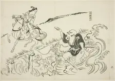 The Servant Choryo (Yakko Choryo), no. 6 from a series of 12 prints depicting..., c. 1716/35. Creator: Okumura Masanobu