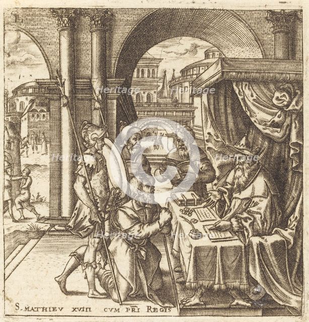 The Servant Begging for Mercy from His King, probably c. 1576/1580. Creator: Leonard Gaultier.