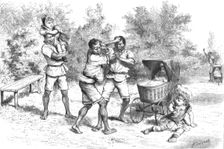 'The "Servant Difficulty" in South Africa; Nurseboys quarrelling at Durban, Natal 1888. Creator: Unknown