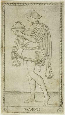 The Servant, plate two from The Ranks and Conditions of Men, c.1465. Creator: Unknown