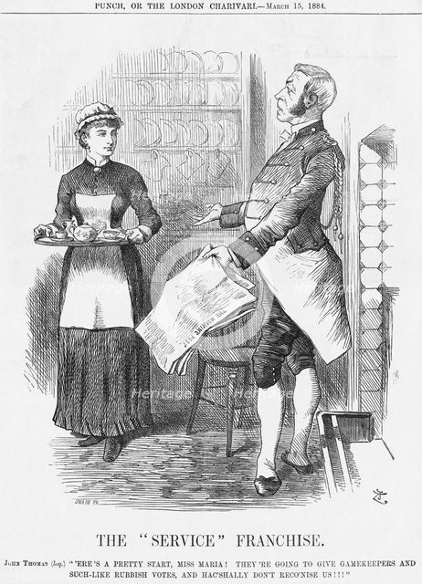 'The "Service" Franchise, 1884. Creator: Joseph Swain.