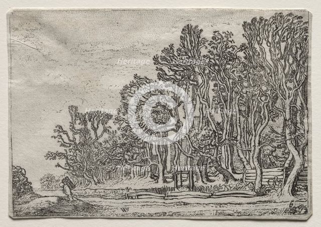 The Set of the Landscapes: Two Plank-Hedges, 1616. Creator: Willem Pietersz Buytewech (Dutch, 1591/92-1624).