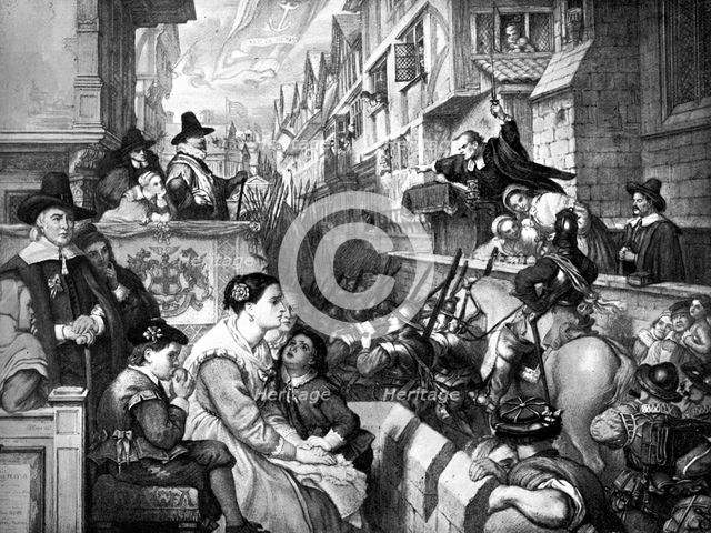 'The Setting out of the Train Bands from London...', 1643, (19th century). Artist: Unknown
