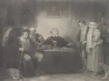 The Seven Ages, Fifth Age: The Justice (Shakespeare, As You..., first published 1801; reissued 1852. Creator: Peter Simon