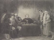 The Seven Ages, Fifth Age: The Justice (Shakespeare, As You..., first published 1801; reissued 1852. Creator: Peter Simon