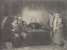 The Seven Ages, Fifth Age: The Justice (Shakespeare, As You..., first published 1801; reissued 1852. Creator: Peter Simon