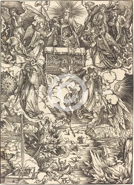 The Seven Angels with the Trumpets, probably c. 1496/1498. Creator: Albrecht Durer.