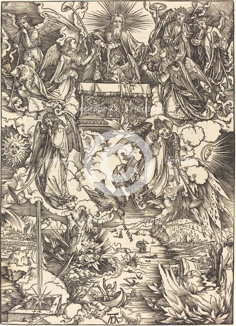 The Seven Angels with the Trumpets, probably c. 1496/1498. Creator: Albrecht Durer.