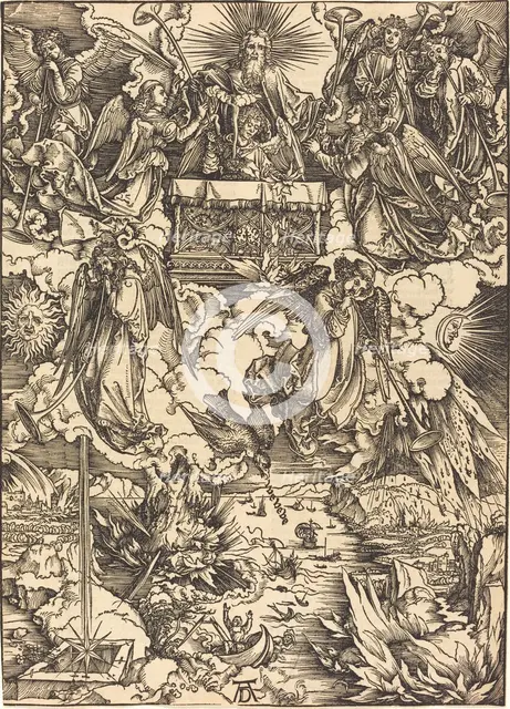 The Seven Angels with the Trumpets, probably c. 1496/1498. Creator: Albrecht Durer.