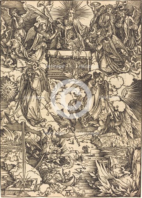 The Seven Angels with the Trumpets, probably c. 1496/1498. Creator: Albrecht Durer.