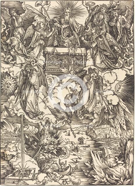 The Seven Angels with the Trumpets, probably c. 1496/1498. Creator: Albrecht Durer.