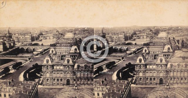 The seven bridges on the Seine / Paris, between 1860 and 1862. Creator: Unknown.