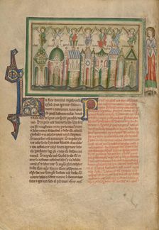 The Seven Churches of Asia Minor; Dyson Perrins Apocalypse, about 1255-1260. Creator: Unknown