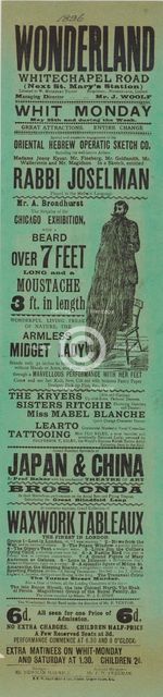 The seven foot beard and three foot moustache, 1896. Creator: Unknown.