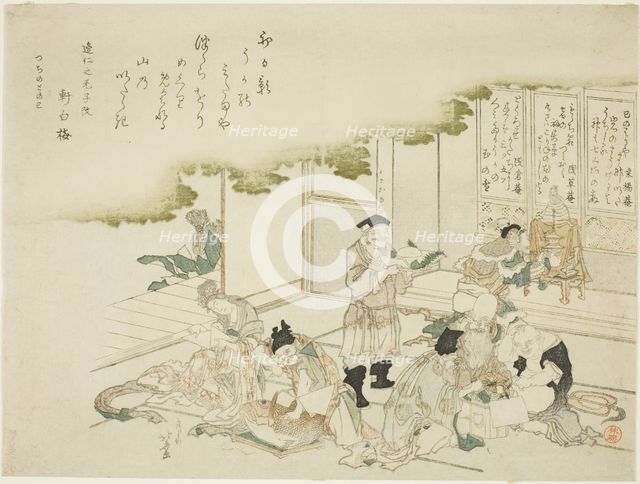 The Seven Gods of Good Fortune, Japan, 1809. Creator: Hokusai.