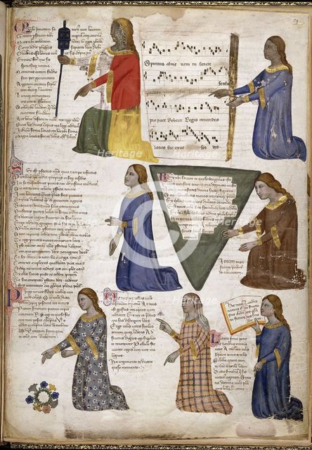 The Seven Liberal Arts (From Regia Carmina by Convenevole da Prato). Artist: Pacino di Buonaguida (active 1302-1343)