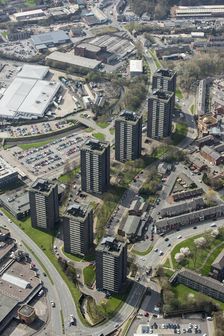 The Seven Sisters tower blocks, College Bank, Rochdale, 2019. Creator: Historic England