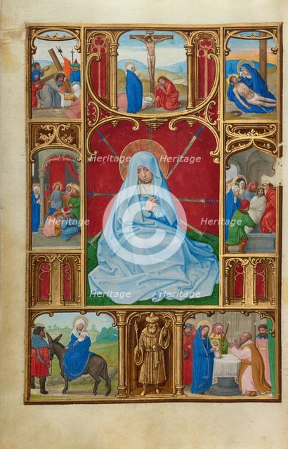 The Seven Sorrows of the Virgin; Prayer Book of Cardinal Albrecht of Brandenburg, about 1525-1530. Creator: Simon Bening.