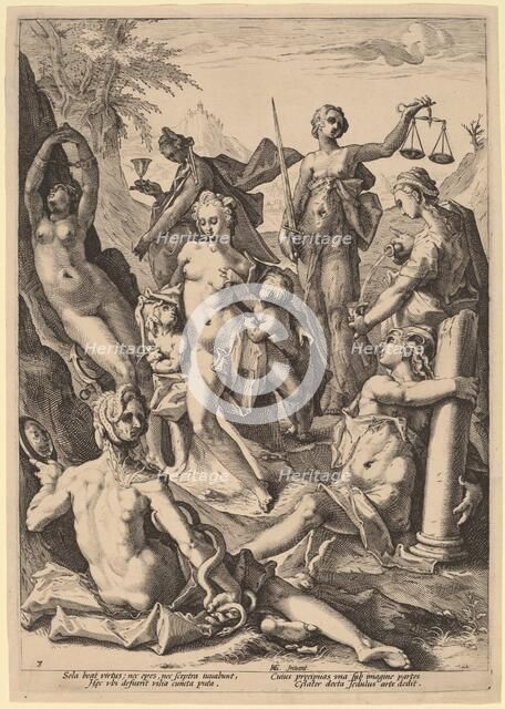The Seven Virtues, 1588. Creator: Jacob Matham.