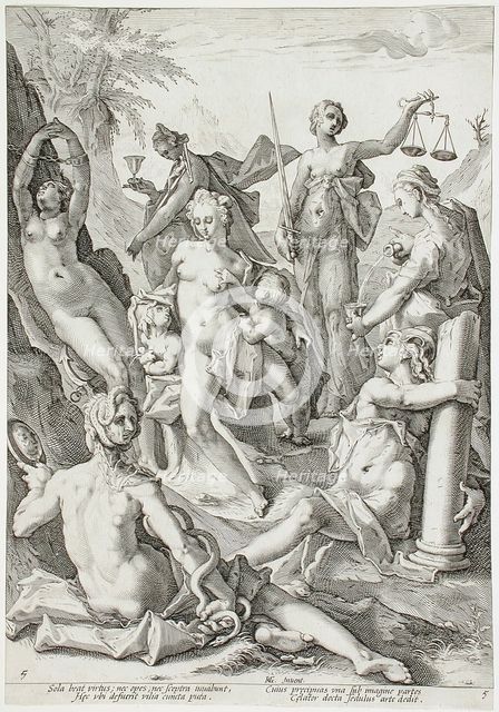 The Seven Virtues, 1588. Creator: Jacob Matham.