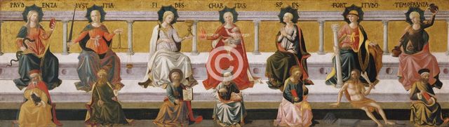 The Seven Virtues, c. 1450. Artist: Pesellino, Francesco di Stefano (1422-1457)