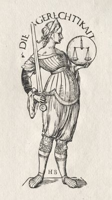 The Seven Virtues: Justice. Creator: Hans Burgkmair (German, 1473-1531)