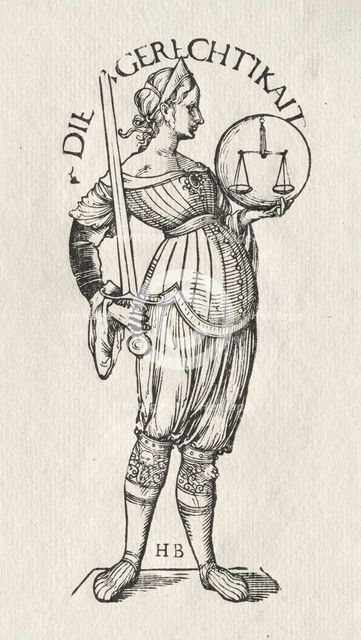 The Seven Virtues: Justice. Creator: Hans Burgkmair (German, 1473-1531).