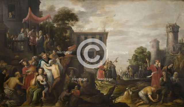 The Seven Works of Mercy, 1637. Creator: Teniers, David, the Elder (1582-1649).