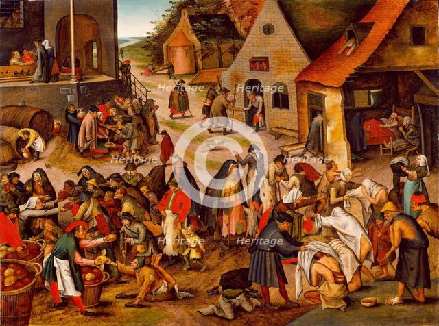 The Seven Works of Mercy, Between 1616 and 1638. Artist: Brueghel, Pieter, the Younger (1564-1638)