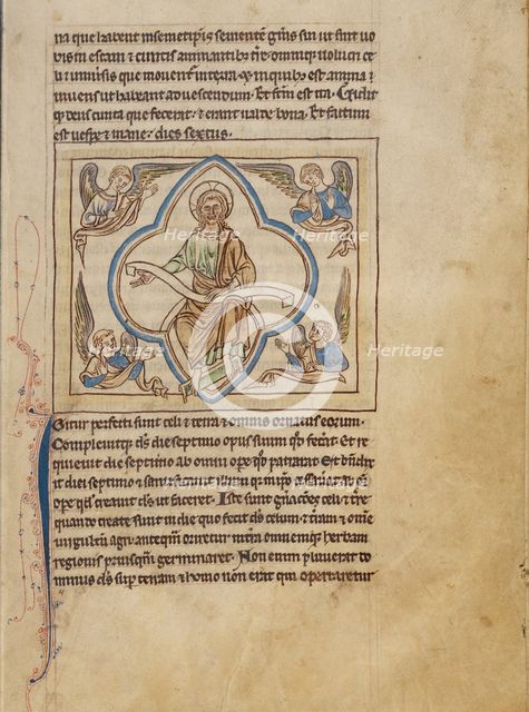 The Seventh Day; Northumberland Bestiary, about 1250-1260. Creator: Unknown.