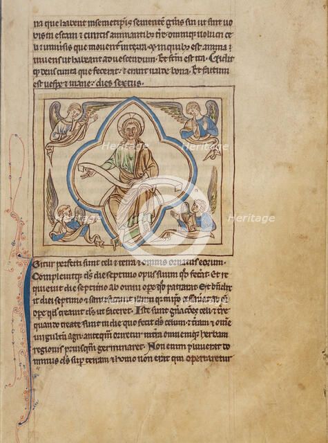 The Seventh Day; Northumberland Bestiary, about 1250-1260. Creator: Unknown.