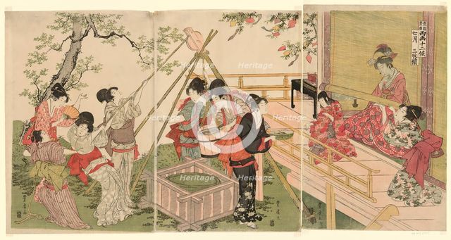 The Seventh Month, from the series The Twelve Months by Two Artists (Ryoga juni ko), n.d. Creator: Utagawa Toyohiro.