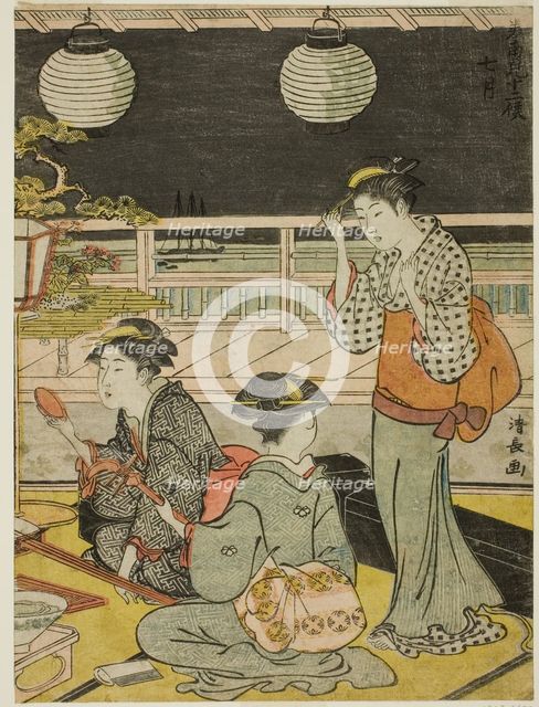 The Seventh Month (Shichigatsu), from the series "Twelve Months in the South (Minami..., c.1783/84. Creator: Torii Kiyonaga.