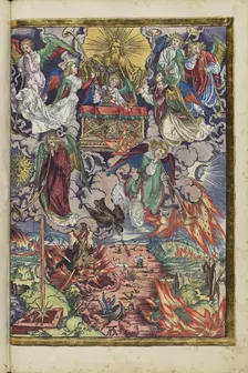 The seventh seal and the first four trumpets. From the Apocalypse (Revelation of John), 1511. Creator: Dürer, Albrecht (1471-1528)