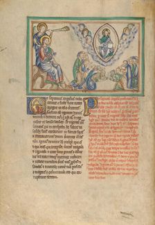 The Seventh Trumpet: The Twenty-Four Elders Adoring the Throne of God, about 1255-1260. Creator: Unknown