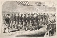The Seventy-Ninth Regiment (Highlanders) New York State Militia, 1861. Creator: Winslow Homer (American, 1836-1910)