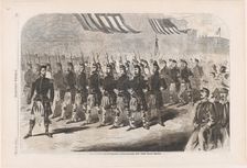 The Seventy Ninth Regiment (Highlanders), New York State Militia (Harper's Weekly)..., May 25, 1861. Creator: Anon