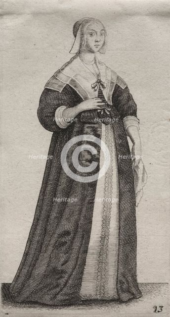 The Several Habits of English Women, from the Nobility to the Country Women..., 1639. Creator: Wenceslaus Hollar (Bohemian, 1607-1677).