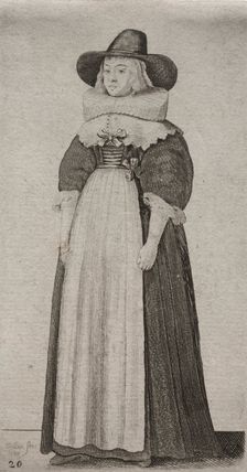 The Several Habits of English Women, from the Nobility to the Country Women..., 1640. Creator: Wenceslaus Hollar (Bohemian, 1607-1677)