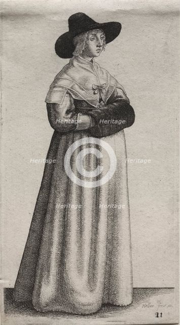 The Several Habits of English Women, from the Nobility to the Country Women..., 1640. Creator: Wenceslaus Hollar (Bohemian, 1607-1677).