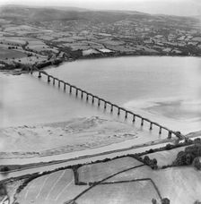 The Severn Railway Bridge, Sharpness, Gloucestershire, from the south, 1951 Artist: Aerofilms