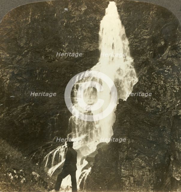 'The Sevle Falls, dashing and splashing, near Stalheim's hotel, Naerodal, Norway', c1905. Creator: Unknown.