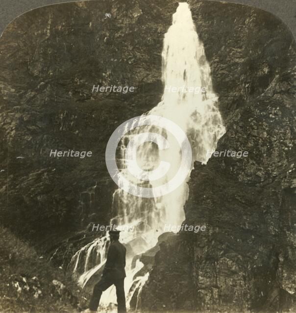 'The Sevle Falls, dashing and splashing, near Stalheim's hotel, Naerodal, Norway', c1905. Creator: Unknown.