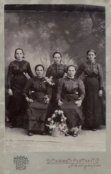 The Shcherbakov sisters from the village of Khomutovo, 1918. Creator: Unknown