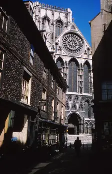 The Shambles and York Minister, York, 1958. Artist: CM Dixon